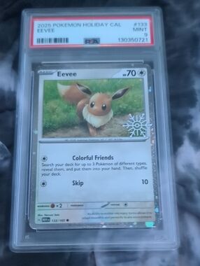 Pokemon Eevee Holiday Card - Brown, Green, White